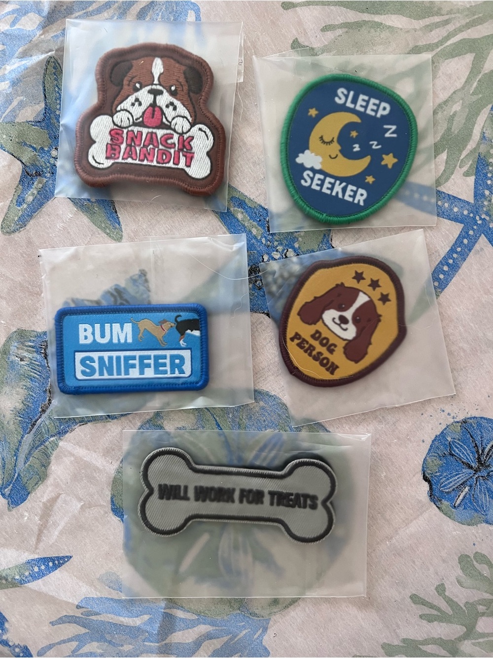 Dog-Themed Embroidered Patches - Multicolor Set